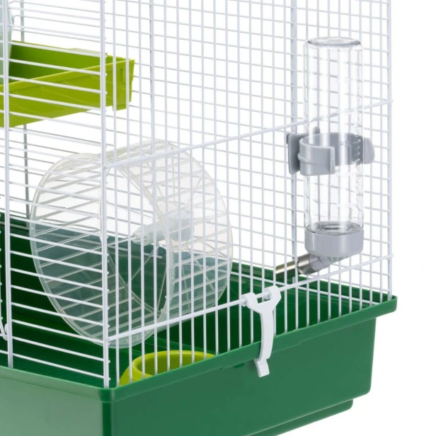 Klatka dla chomika Hamster Duo – dwupoziomowy dom pełen przestrzeni do zabawy 46x29x37,5cm