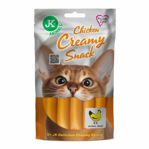 Kremowy przysmak dla kota JK Animals – kurczak 5 × 15 g