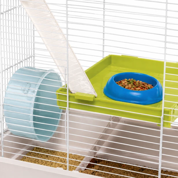 Klatka dla chomika Hamster Tris – pionowa przestrzeń pełna aktywności 46x29x58cm