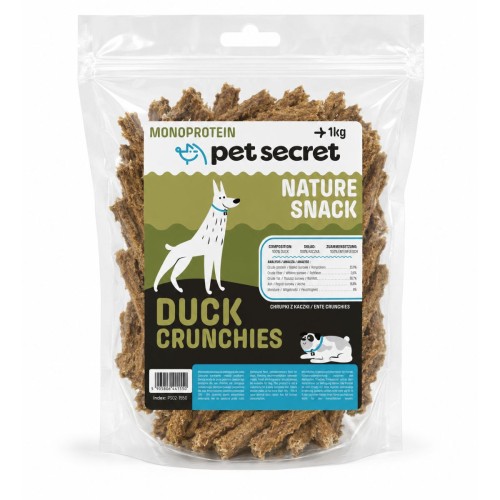 Pet Secret Nature Snack – Chrupki z kaczki 1 kg, przysmak dla psa