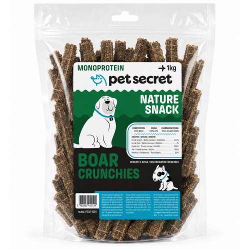 Pet Secret Nature Snack – Chrupki z dzika 1 kg, przysmak dla psa