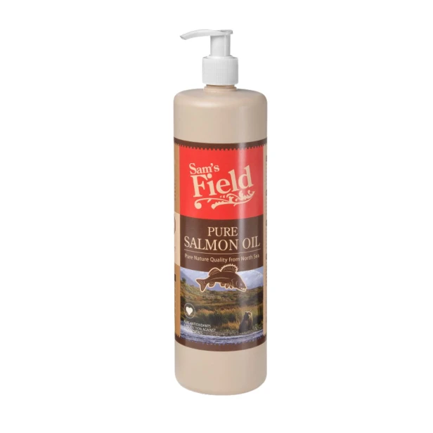 Olej z łososia 750 ml – Sam’s Field Pure Salmon Oil, suplement dla psów