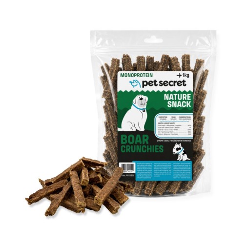 Pet Secret Nature Snack – Chrupki z dzika 1 kg, przysmak dla psa