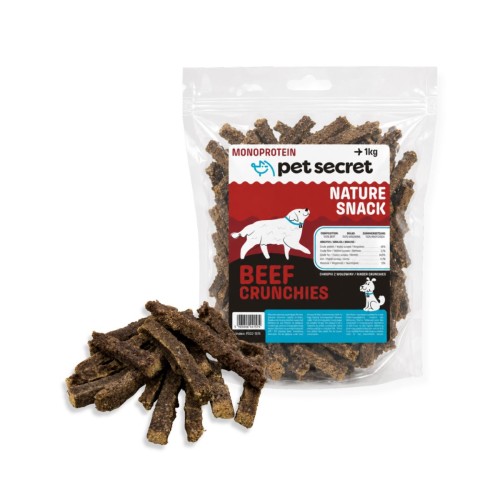 Pet Secret Nature Snack – Chrupki z wołowiny 1 kg, przysmak dla psa