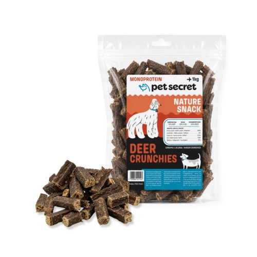 Pet Secret Nature Snack – Chrupki z jelenia 1 kg, przysmak dla psa