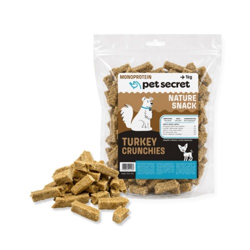 Pet Secret Nature Snack – Chrupki z indyka 1 kg, przysmak dla psa