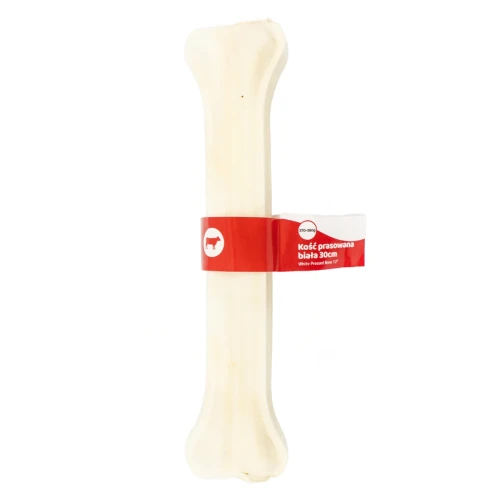 Kość prasowana biała 30 cm dla psa Pet Secret – naturalny i wyjątkowo wytrzymały gryzak wspierający potrzebę żucia oraz długotrwałą aktywność psa.