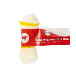 Kość wiązana żółta 11 cm, gryzak dla psa Pet Secret