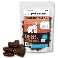 Pet Secret Nature Snack Serduszka z jelenia 500g, przysmak dla psa