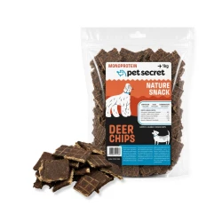 Pet Secret Nature Snack Chipsy z jelenia 1 kg, przysmak dla psa