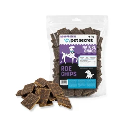 Pet Secret Nature Snack Chipsy z sarny 1 kg, przysmak dla psa