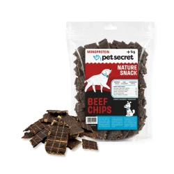 Pet Secret Nature Snack Chipsy z wołowiny 1 kg, przysmak dla psa