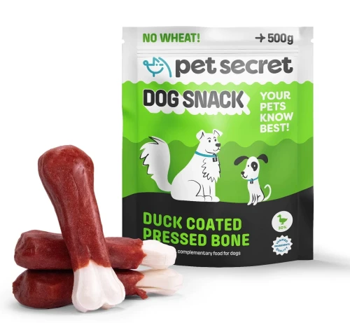 Opakowanie Kości prasowanej białej z kaczką 500g Pet Secret – naturalny przysmak dla psa