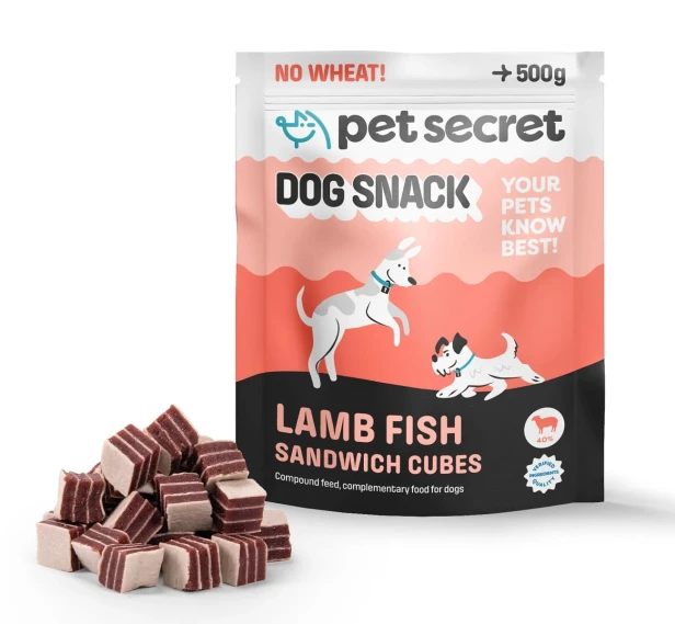 Opakowanie Sandwicza z jagnięciną i rybą 500g Pet Secret – naturalny przysmak dla psa