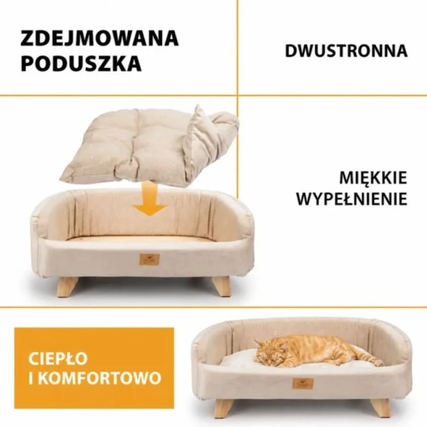Legowisko dla psa i kota Ferplast Yuki S - beżowe
