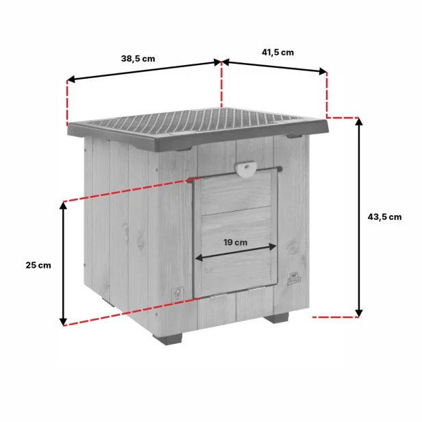 Drewniana buda dla zwierząt Baita 40 38,5x41,5x43,5 cm Ferplast