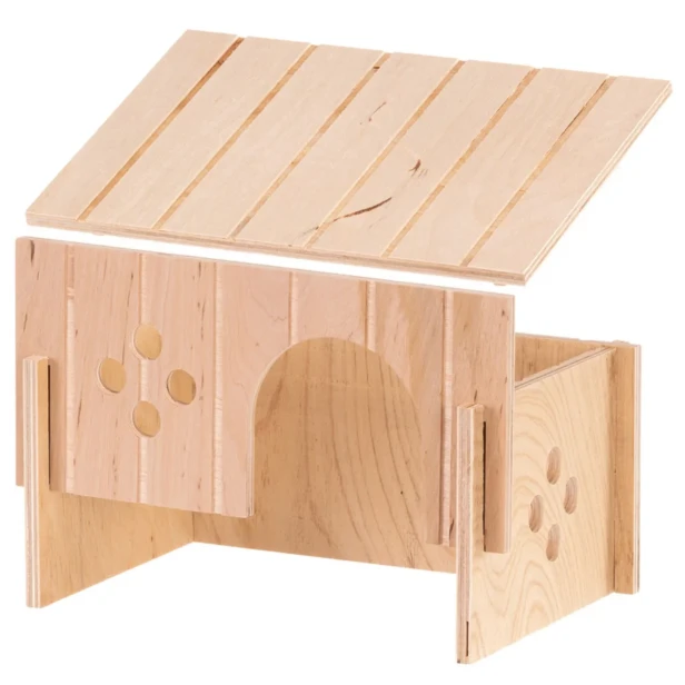 Drewniany domek dla świnek morskich 26 cm SIN 4645 Ferplast