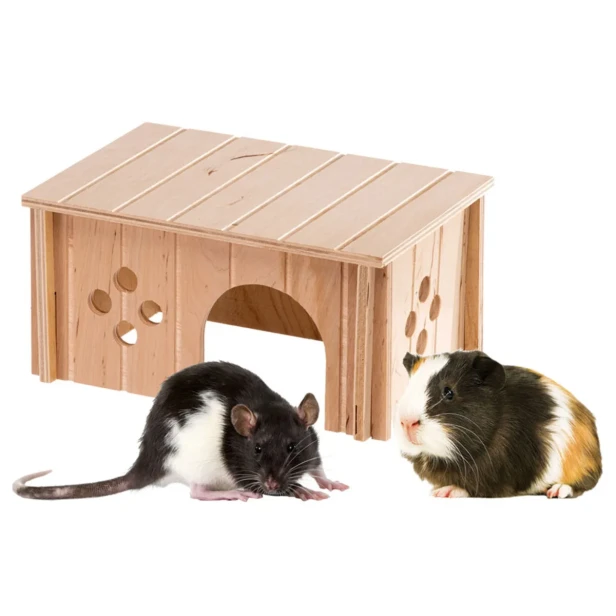 Drewniany domek dla świnek morskich 26 cm SIN 4645 Ferplast