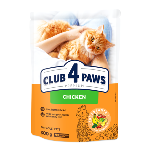 Sucha karma dla kotów z kurczakiem 300g Club 4 Paws Premium
