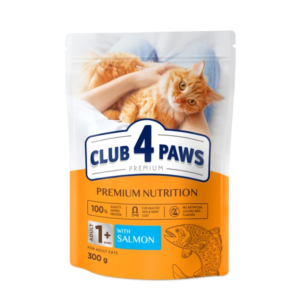 Sucha karma dla kotów z łososiem 300g Club 4 Paws Premium