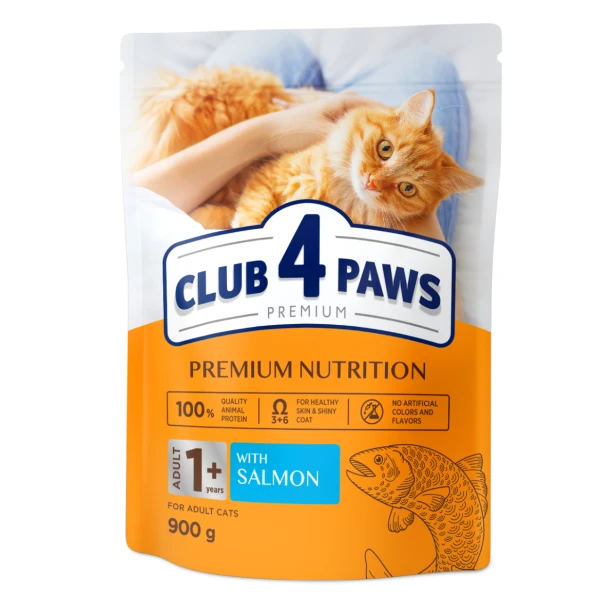 Sucha karma dla kotów z łososiem 900g Club 4 Paws Premium
