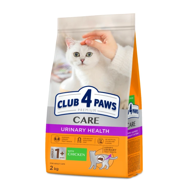 Sucha karma dla kotów wspierająca prawidłowe działanie układu moczowego z kurczakiem 2kg Club 4 Paws Premium