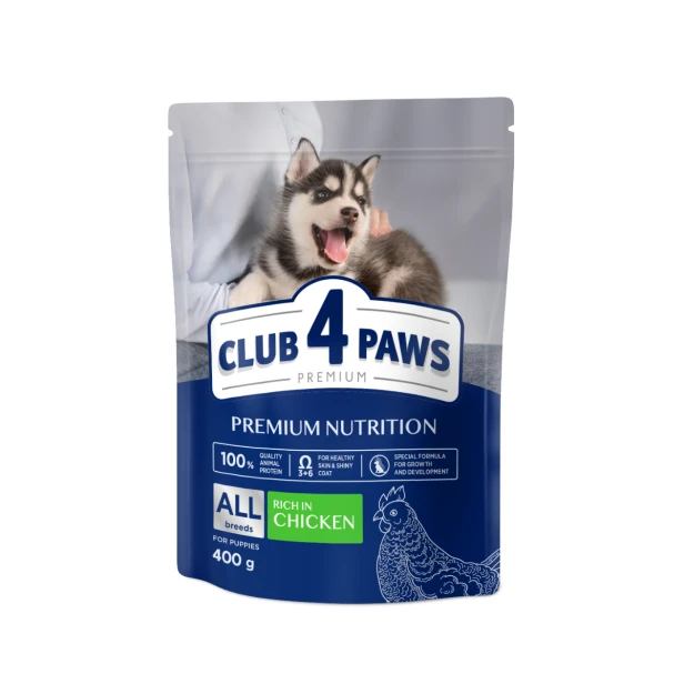 Sucha karma dla szczeniąt z kurczakiem 400g CLUB 4 PAWS Premium