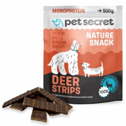 Pet Secret Nature Snack Paski z jelenia 500 g, przysmak dla psa